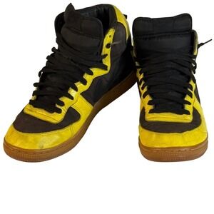 Nike Terminator Hi 2008 Black Zest Yellow Gum Sole Mens 10.5 330341-701